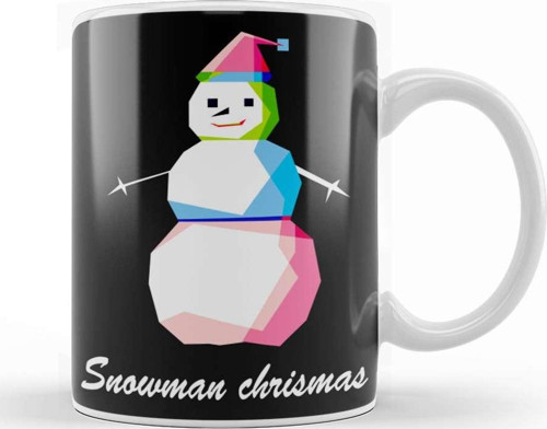 Christmas Day Snowman Kupa Bardak Porselen
