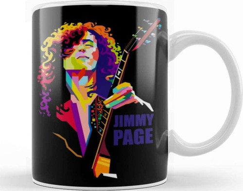 Jimmy Page In Pop Art Kupa Bardak Porselen