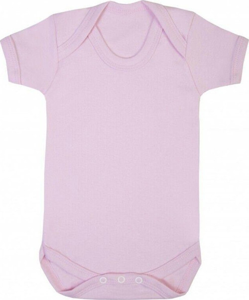 Prematüre Yarım Kol Penye Çıtçıtlı Badi - Pembe