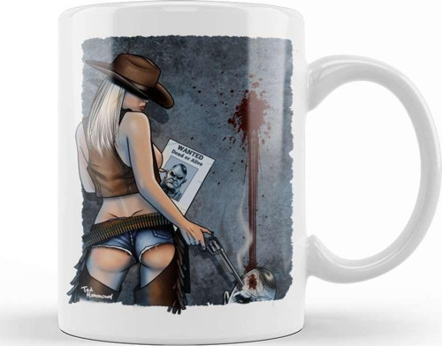 Dead Or Alive Cowgirl Kupa Bardak Porselen