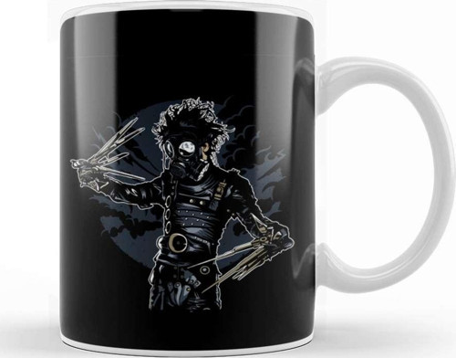 Gas Mask Scissorhands Kupa Bardak Porselen