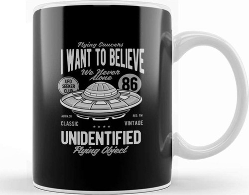 I Want To Believe Ufo Kupa Bardak Porselen