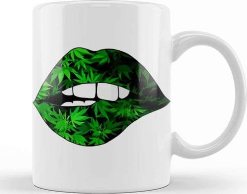 Cannabis Marijuana 01 Kupa Bardak Porselen
