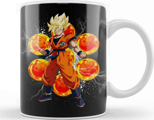 Goku Super Saiyan Kupa Bardak Porselen