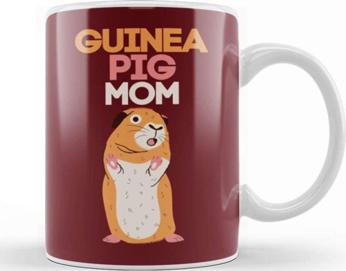 Guinea Pig Mom 01 Kupa Bardak Porselen