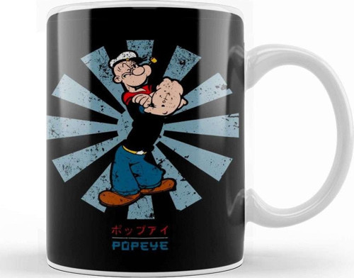Popeye Retro Japanese Kupa Bardak Porselen