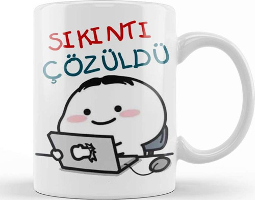 Sıkıntı Çözüldü Komik Kupa Bardak Porselen