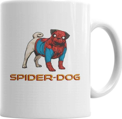 Spider Dog Pug Köpek Kupa Bardak Porselen