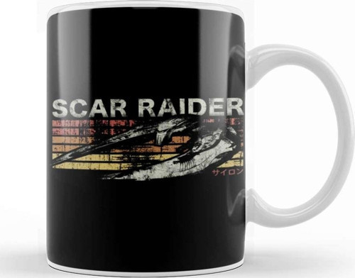 Retro Scar Raider Kupa Bardak Porselen