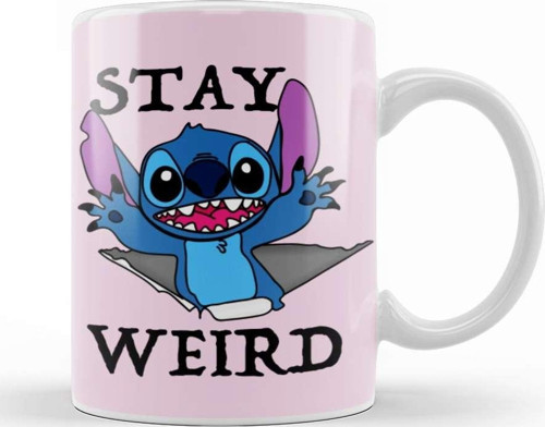 Stitch Stay Weird Kupa Bardak Porselen