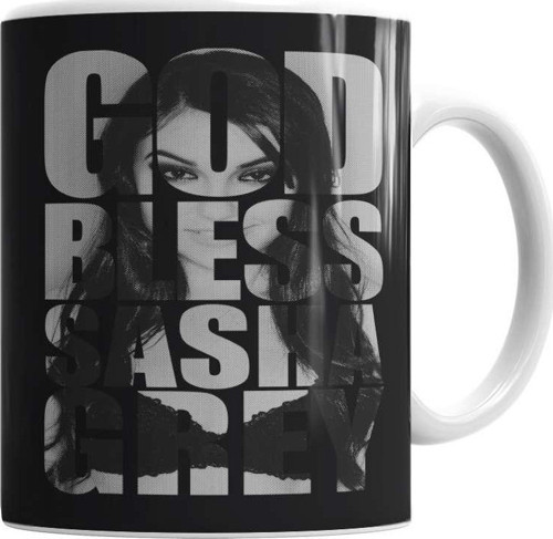 God Bless Sasha Grey Kupa Bardak Porselen