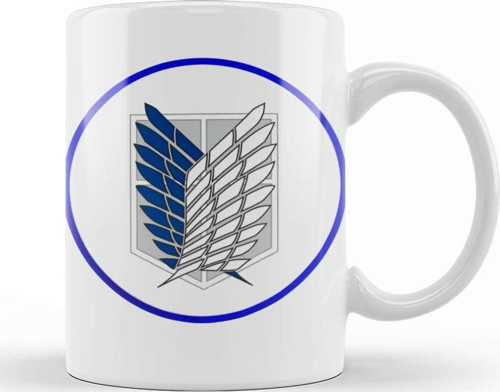 Attack On Titan Logo Kupa Bardak Porselen