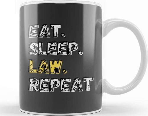 Eat Sleep Law Repeat Kupa Bardak Porselen