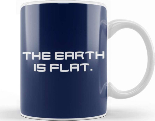 The Earth Is Flat Kupa Bardak Porselen