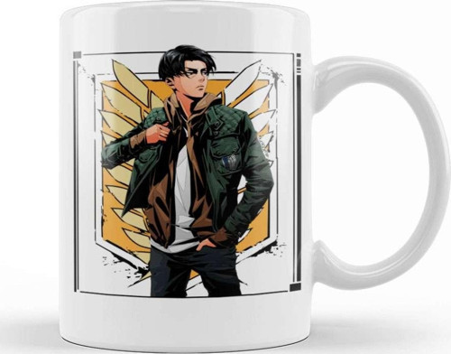 Levi Ackerman Fanart Kupa Bardak Porselen
