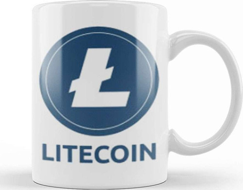 Litecoin To The Moon Logo Kupa Bardak Porselen