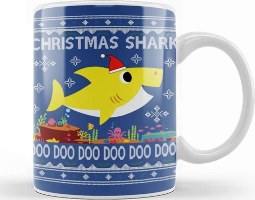 Baby Shark Christmas Knit Kupa Bardak Porselen