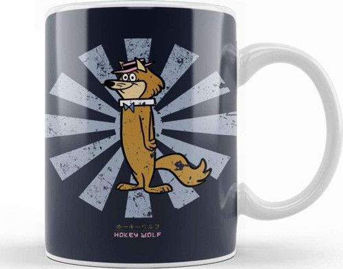 Hokey Wolf Retro Japanese Kupa Bardak Porselen