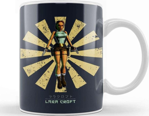 Lara Croft Retro Japanese Kupa Bardak Porselen
