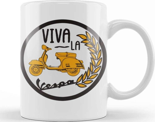 Viva La Vespa Circle Kupa Bardak Porselen