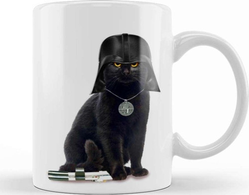 Kedi Star Wars Cat Vader Kupa Bardak Porselen