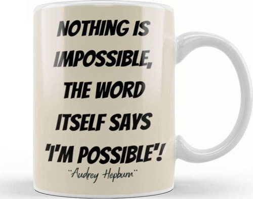 Audrey Hepburn Quote Kupa Bardak Porselen