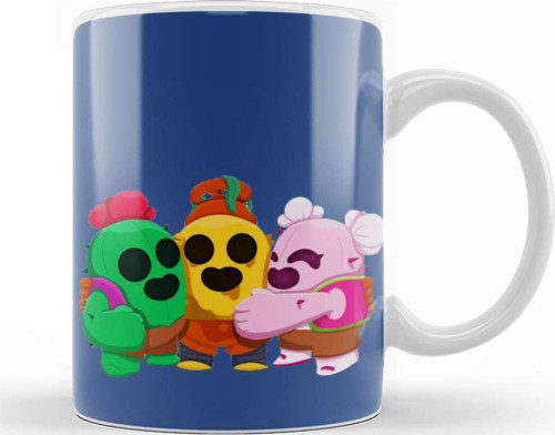 Spike Family Brawl Stars Kupa Bardak Porselen