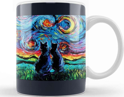 Cat Van Gogh'S Cats Kedi Kupa Bardak Porselen