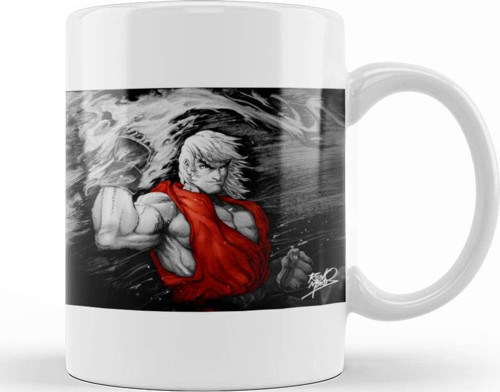 Ken Super Street Fighter Kupa Bardak Porselen
