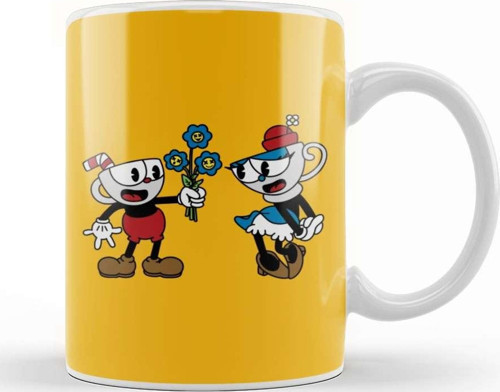 Cuphead Meets Teacuphead Kupa Bardak Porselen