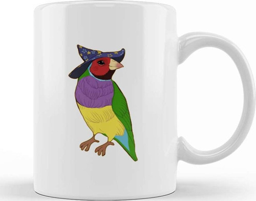 Gouldian Finch Wizard 01 Kupa Bardak Porselen