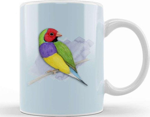 Gouldian Finch Wizard 03 Kupa Bardak Porselen