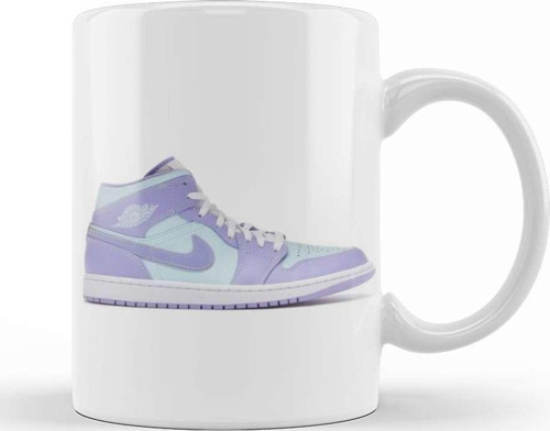 Jordan 1 Mid Purple Aqua Kupa Bardak Porselen