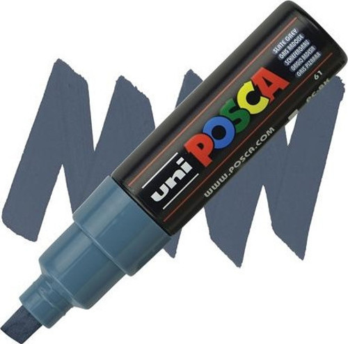 Posca Boyama Kalemi 8.0 Su Bazlı Boyama Markörü Kurşun Gri PC-8K (6 Lı Paket)