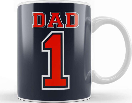 Fathers Day Number 1 Dad Kupa Bardak Porselen