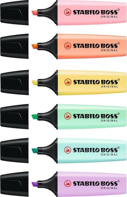 Boss Original Fosforlu Işaretleme Kalemi 6 Renk Set S.70/s STABILO