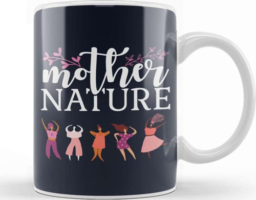 Girl Power Mother Nature Kupa Bardak Porselen
