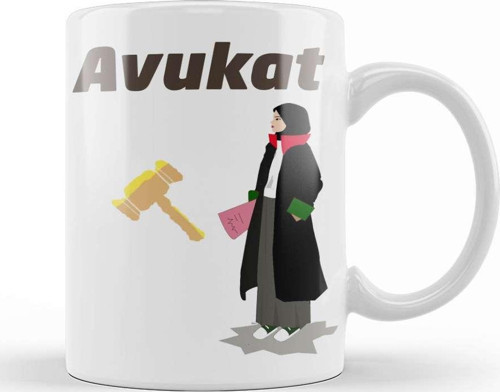 Avukat Avukata Hukuk Kupa Bardak Porselen