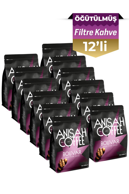 12 X 500 gram Bolivar Öğütülmüş Filtre Kahve