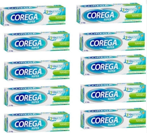 Süper Diş Protezi Yapıştırıcı Naneli Krem 40 gr 12 Adet