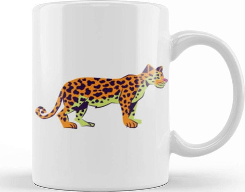 Leopard Cute Animals Art Kupa Bardak Porselen