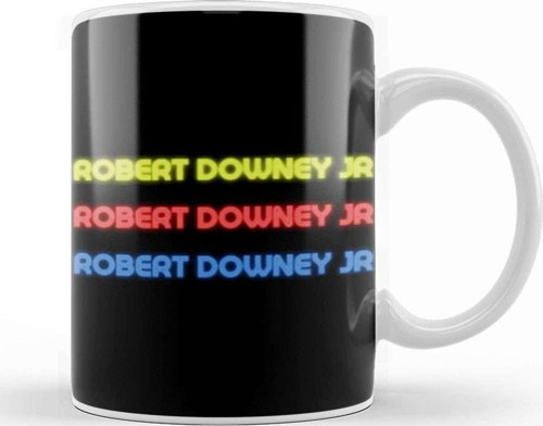 Robert Downey Jr Artwork Kupa Bardak Porselen