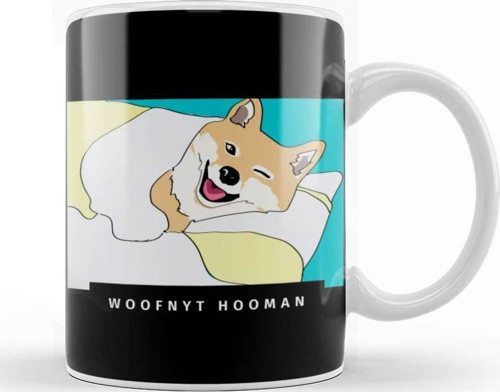 Cute Dogs Woofnyt Hooman Kupa Bardak Porselen