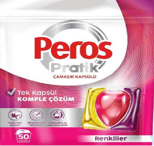 Çamaşır Deterjanı Tableti (Kapsülü) Renkliler İçin 50 Adet