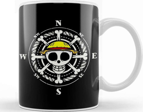 One Piece Logo Straw Hat Kupa Bardak Porselen