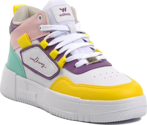 Nefertiti Beyaz-Sarı Unisex Hi Sneaker