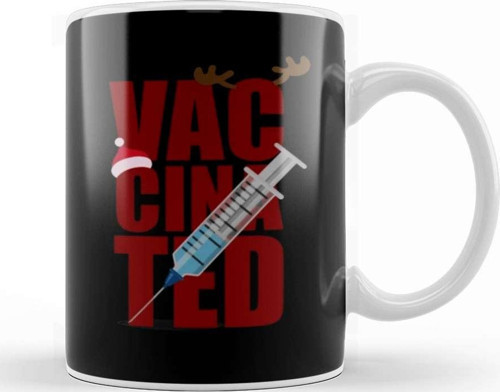 Vaccinated Christmas Kupa Bardak Porselen