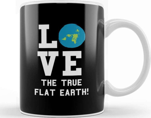 Love The True Flat Earth Kupa Bardak Porselen