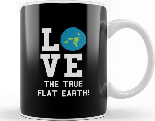 Love The True Flat Earth Kupa Bardak Porselen