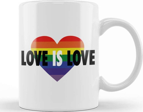 Pride Heart Love Is Love Kupa Bardak Porselen